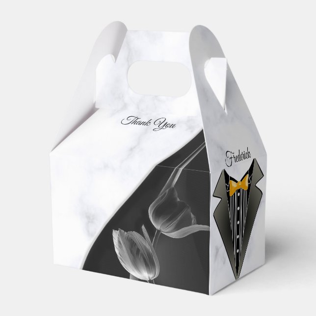 Blanco moderno - Caja de regalo de abstracto de má (Front Side)