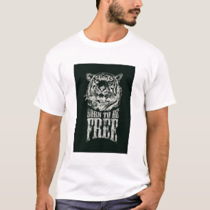 Blanco nacido para ser una camiseta gráfica de tig