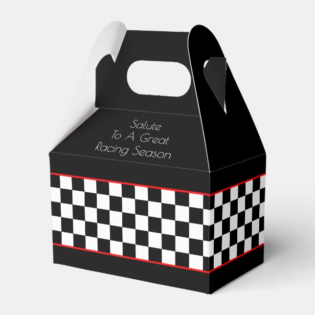 Blanco negro con diseño de caja de token roja (Front Side)