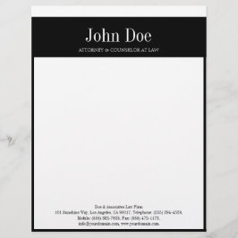 Blanco negro del papel con membrete - tarjeta de