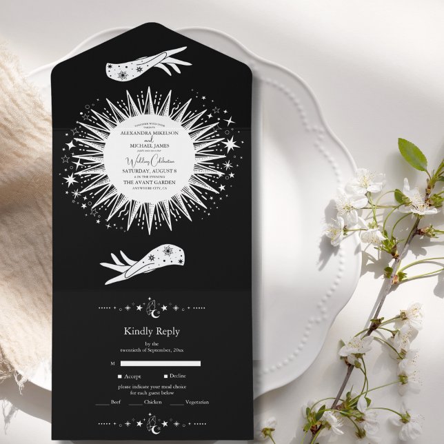 Blanco negro El Boda de la tarjeta Tarot de los am (Subido por el creador)