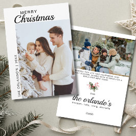 Blanco negro simple 2 foto Feliz Navidad