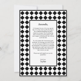 Blanco negro simple y bajo control: mi tarjeta de 