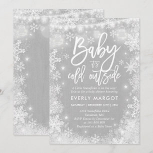 Blanco neutral del género de la invitación de Baby