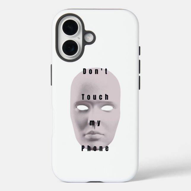 "Blanco No toques mi diseño de teléfono "| carcasa (Reverso )
