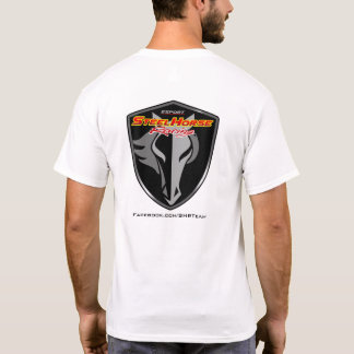 Blanco para hombre de la camiseta de la carrera de