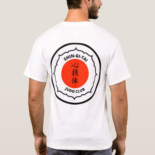 Blanco para hombre de la camiseta del club del (Reverso)