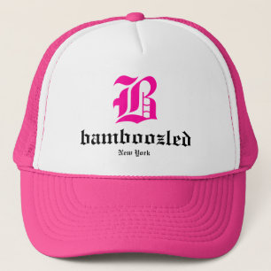 Blanco para mujer engañado /Pink del sombrero del