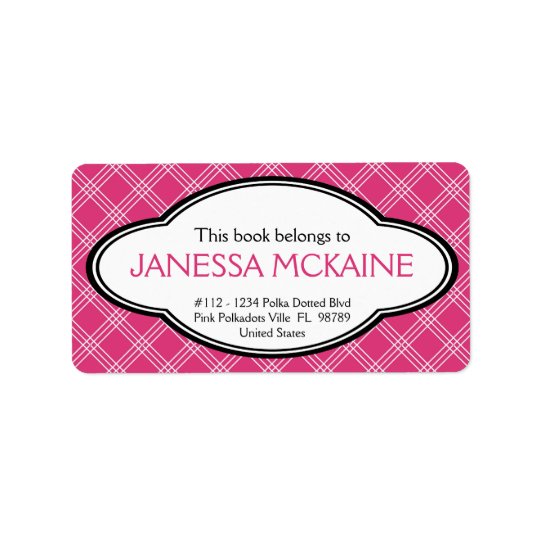 Blanco personalizado del rosa del pegatina del