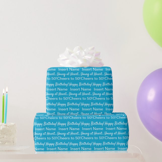 Blanco personalizado en papel de envolvimiento de  (Regalos de fiesta)