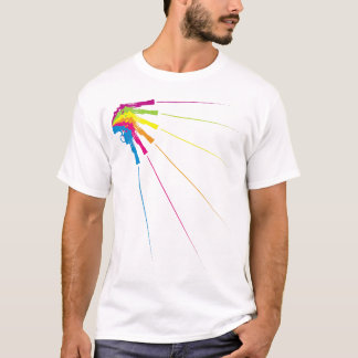 Blanco retro de la camiseta de los tiros para los