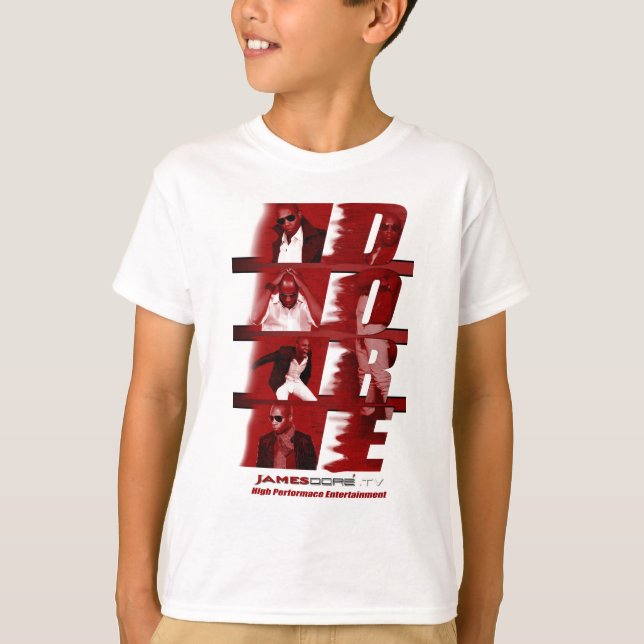 Blanco ROJO de la camiseta de los niños (Anverso)