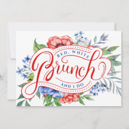 Blanco rojo y yo lo hacemos | Invitación a brunch 