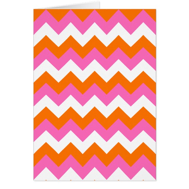 Blanco rosa y Naranja Zigzag (Frente)