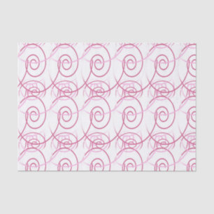 Blanco rosado 10" del remolino X 15" papel seda