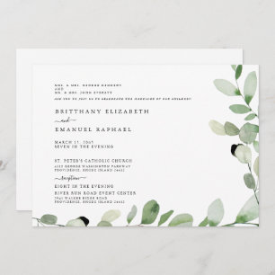 Blanco Simple Ambos Padres Enumeran Invitación Bod