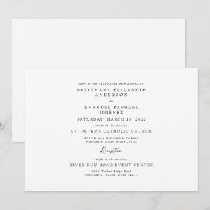 Blanco Simple Sin Padres Enumerados Invitación a m