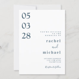 Blanco Simple y elegante invitación