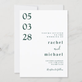 Blanco Simple y elegante invitación