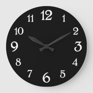 Blanco sobre el reloj de pared de la máquina de es