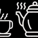 Blanco sobre la tetera negra<br><div class="desc">El White on Black Teapot cuenta con una bonita planta de té, tetera y dos tazas de té al vapor. El diseño es delicado y refleja el calor y el confort, lo que lo convierte en una encantadora adición a cualquier fiesta de té o cocina. Diseñado con meticulosa atención a...</div>