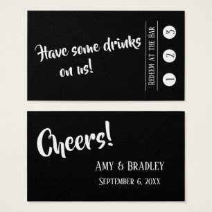 Blanco sobre negro, tarjetas modernas de boletos p