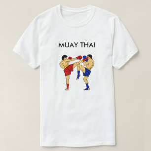 Blanco tailandés de la camiseta de Muay (casa