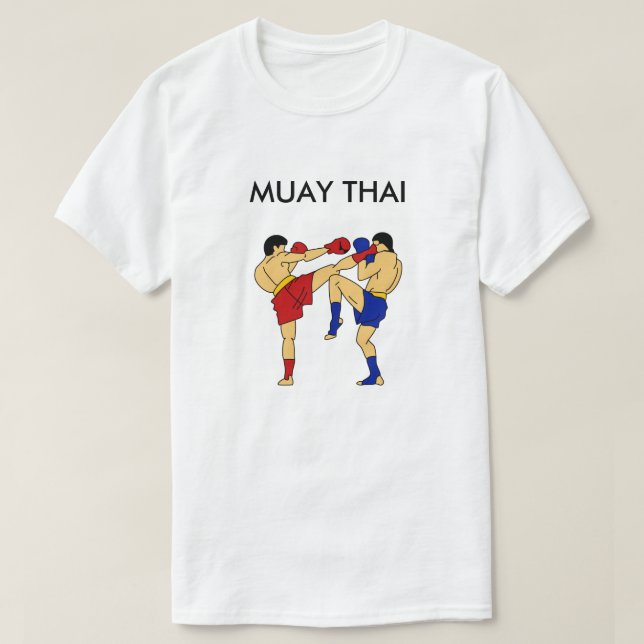Blanco tailandés de la camiseta de Muay (casa (Diseño del anverso)
