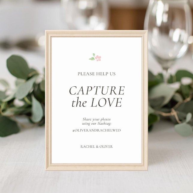 Blanco | Tarjeta de mesa de boda Capture the Love (Subido por el creador)