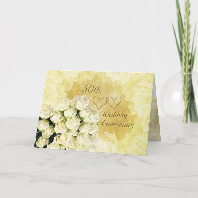 Blanco - tarjeta poner crema del aniversario de (Anverso)