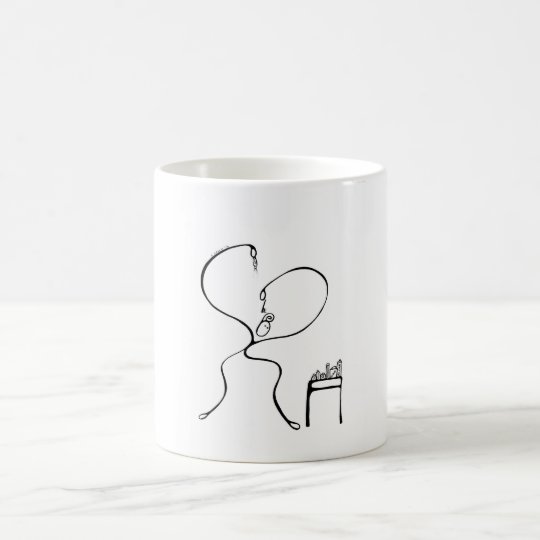 Blanco taza blanca clásica de 325 ml. El Preening.