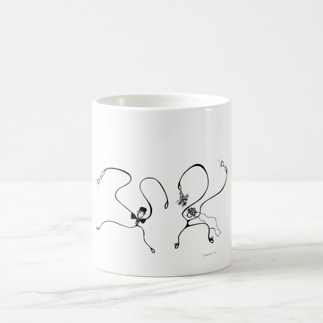 Blanco taza blanca clásica de 325 ml. La boda (Centro)