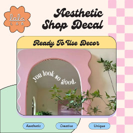 Blanco Te Ves Tan Bien Pegatina para Espejo y Vent