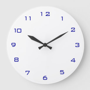 Blanco y azul claro> Relojes de cocina simple