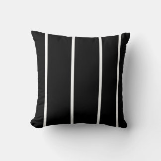 Blanco y negro a rayas > Cojín decorativo cuadrado