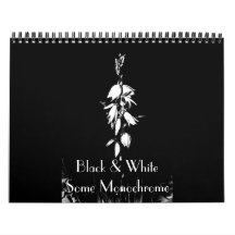 Blanco y negro Algunos calendarios monocromos