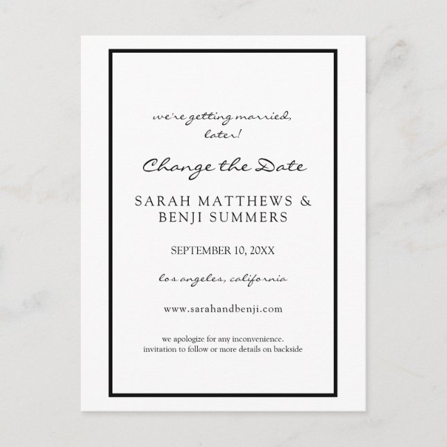 Blanco y negro cambian la postal de fecha (Anverso)