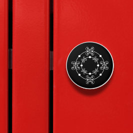 Blanco y negro | Círculos concéntricos Pomo decora