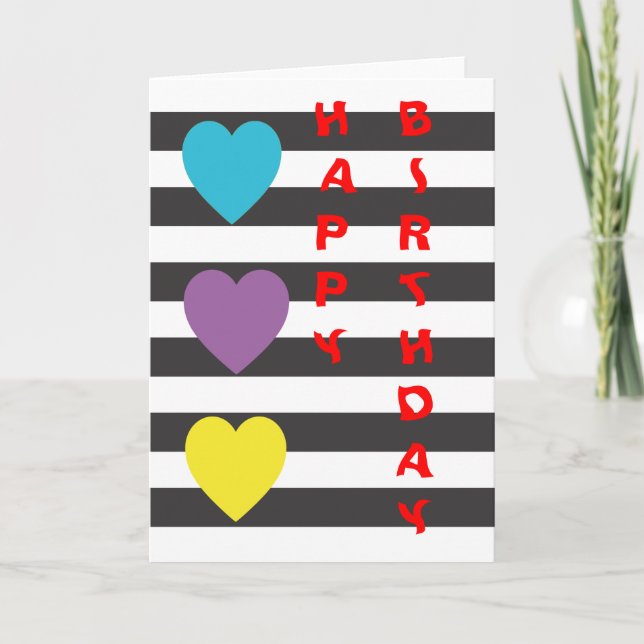 Blanco y negro con la tarjeta de felicitación de (Anverso)