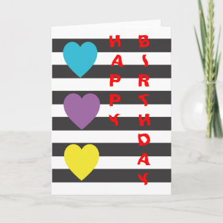 Blanco y negro con la tarjeta de felicitación de