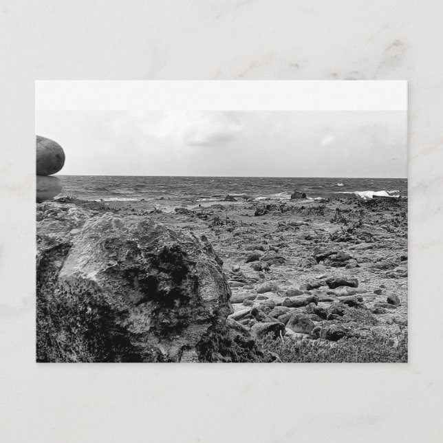 Blanco y negro, fotografía, postal estándar (Anverso)