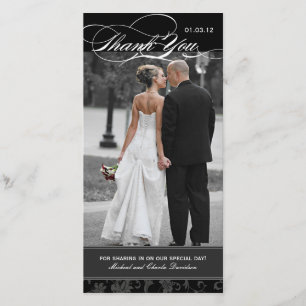 Blanco y negro gracias la tarjeta de la foto (4x8)