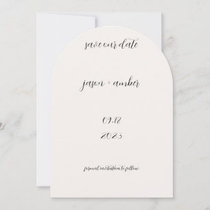 Blanco y negro Guardar la invitación de la boda de