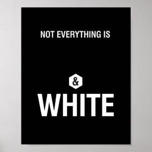 Blanco y negro - Impresión artística de 8"x10"