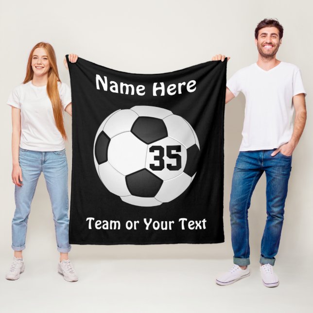 Blanco y negro, las mantas de fútbol personalizada (In situ)