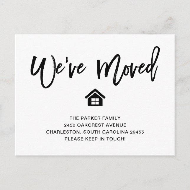 Blanco y negro | Moderna Invitación móvil (Anverso)