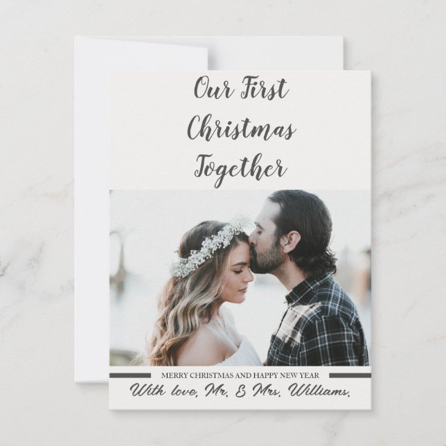 Blanco y negro Nuestra primera foto de Navidad rec (Anverso)