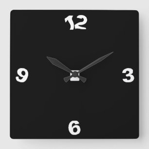 Blanco y negro peculiar > reloj de pared