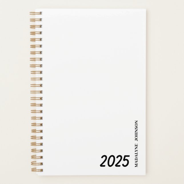 Blanco y negro personalizado con mi planificador d (Anverso)