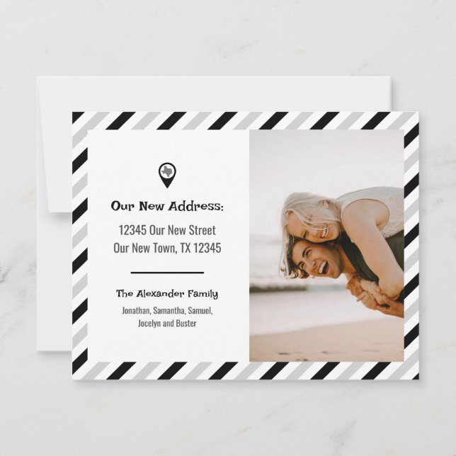 Blanco y negro que hemos movido foto móvil a rayas (Reverso)